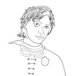 Fred Weasley Harry Potter Free Coloring Page for Kids