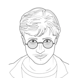 Harry James Potter Harry Potter Free Coloring Page for Kids