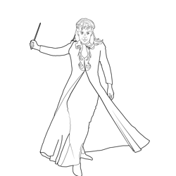 Narcissa Malfoy Harry Potter Free Coloring Page for Kids