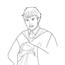 Neville Longbottom Harry Potter Free Coloring Page for Kids