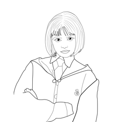 Pansy Parkinson Harry Potter Free Coloring Page for Kids