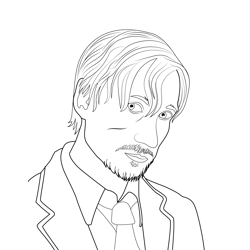 Professor Remus Lupin Harry Potter Free Coloring Page for Kids