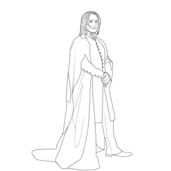 Professor Severus Snape Harry Potter Free Coloring Page for Kids