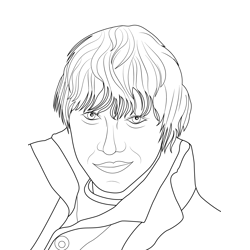 Ronald Weasley Harry Potter Free Coloring Page for Kids