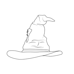 Sorting Hat Harry Potter Free Coloring Page for Kids