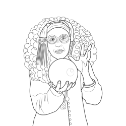 Sybill Trelawney Harry Potter Free Coloring Page for Kids