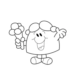 Little Miss Chatterbox Goes to Sea—Town Free Coloring Page for Kids