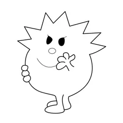 Little Miss Scary Free Coloring Page for Kids