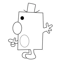 Mr. Grumpy Free Coloring Page for Kids