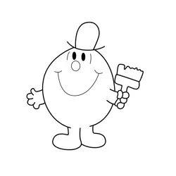 Mr. Mischief Becomes an Artist Free Coloring Page for Kids