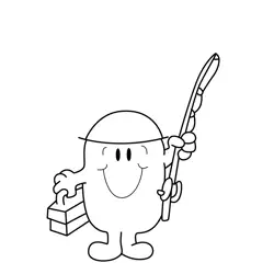 Mr. Muddle Goes Skating Free Coloring Page for Kids