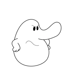 Mr. Nosey Goes Fishing Free Coloring Page for Kids