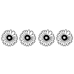 Colorful Daisy Flowers Free Coloring Page for Kids