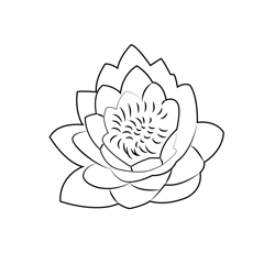 Fresh Lotus Free Coloring Page for Kids