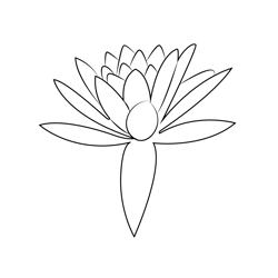 Lotus Flower Free Coloring Page for Kids