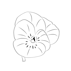 Pansy Free Coloring Page for Kids