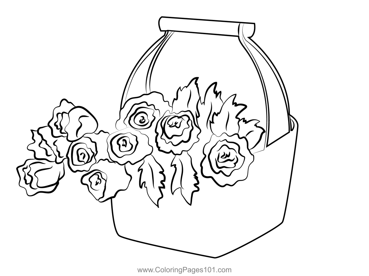 Roses In Basket