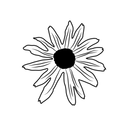 Close Up Sunflower 1 Free Coloring Page for Kids