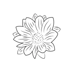 Fresh Sunflower Free Coloring Page for Kids