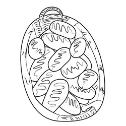 Bread Free Coloring Page for Kids