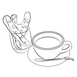 Breakfast.1 Free Coloring Page for Kids
