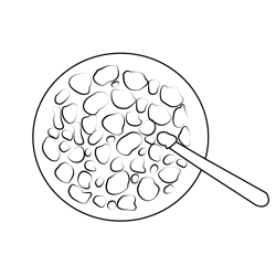 Cereal Breakfast Free Coloring Page for Kids