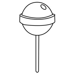 Sweet Candy Lollipop Free Coloring Page for Kids