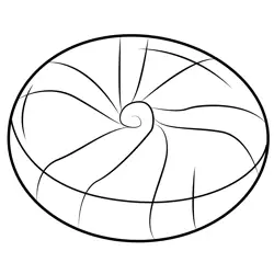 Striped Swirl Hard Candy Free Coloring Page for Kids