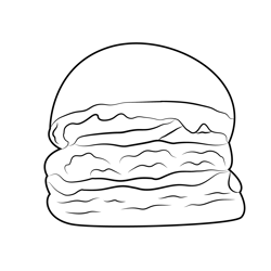Burger Free Coloring Page for Kids