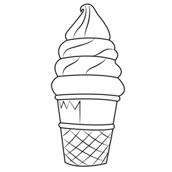 Delicious Ice Cream Free Coloring Page for Kids