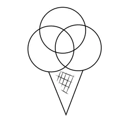 Ice Cream Parlour Icon Free Coloring Page for Kids