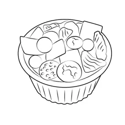Japanese Rice Crackers Free Coloring Page for Kids