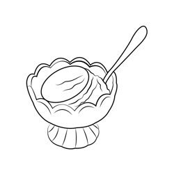Sweet Dish Free Coloring Page for Kids