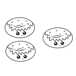 Tasty Donut Free Coloring Page for Kids