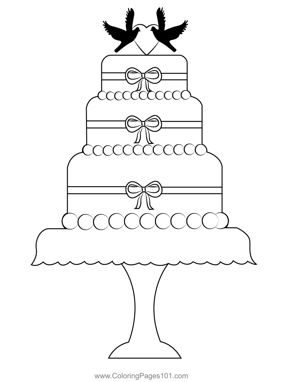 Wedding Cake Coloring Page For Kids Free Desserts Printable Coloring wedding-cake-coloring-page-for-kids-free-desserts-printable-coloring