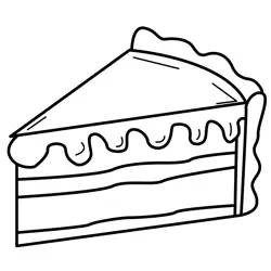 Delicious Layered Cake Dessert Free Coloring Page for Kids
