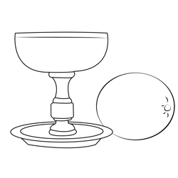 Cocktail Lemon Free Coloring Page for Kids