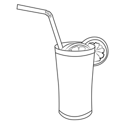 Cold Drink.1 Free Coloring Page for Kids