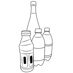 Colddrink Bottles Free Coloring Page for Kids