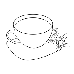 Herbal Tea Free Coloring Page for Kids