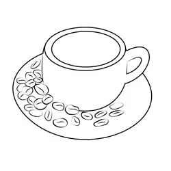 Hot Drink Free Coloring Page for Kids