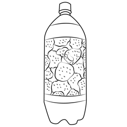 Juice Bottle Free Coloring Page for Kids