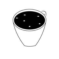 Simple Coffee Mug Free Coloring Page for Kids
