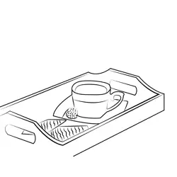 Tea Time Free Coloring Page for Kids