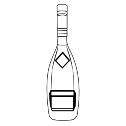Wine Bottle Free Coloring Page for Kids