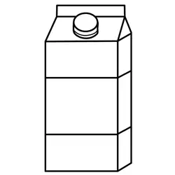 Juice Drink Carton Container Free Coloring Page for Kids