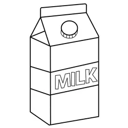 Milk Drink Carton Box Free Coloring Page for Kids
