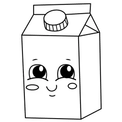 Happy Chocolate Milk Box Free Coloring Page for Kids