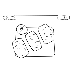 Homemade Delicious Food Free Coloring Page for Kids