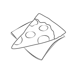 Pizza Party Free Coloring Page for Kids